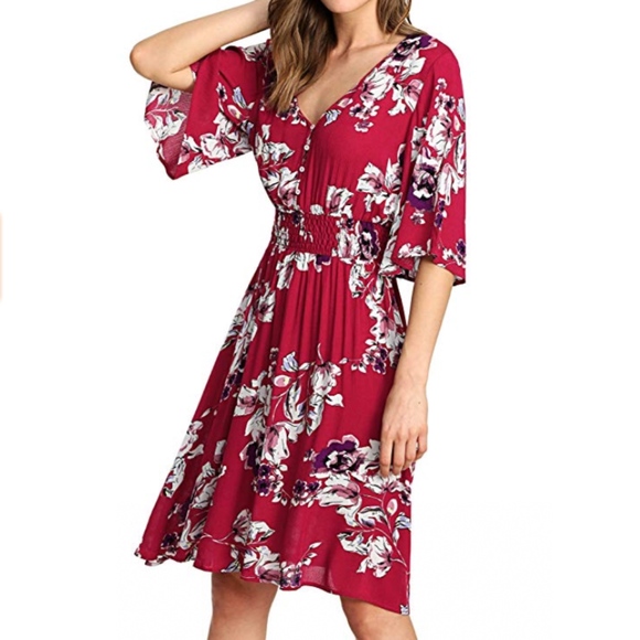 button up flowy dress